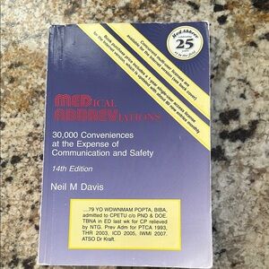 Medical Abbreviations Book by Neil M Davis - Blue Cover